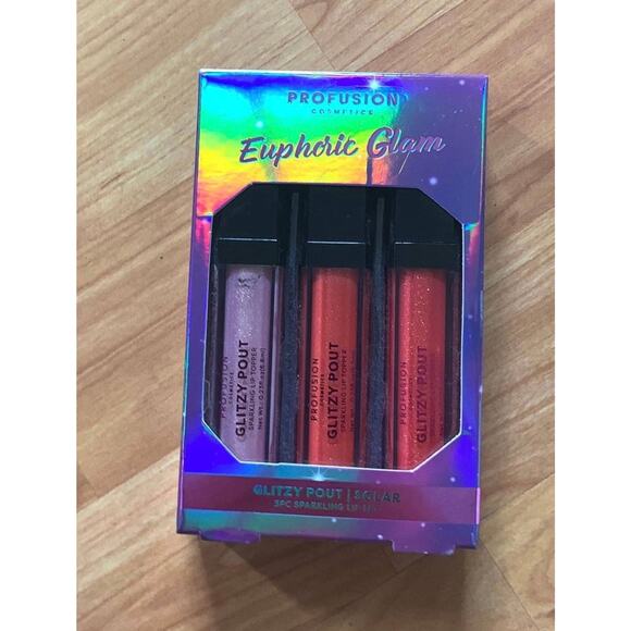 Profusion Euphoric Glam Glitzy Pout Solar  3‎ set sparkling Lip Set - Picture 1 of 2